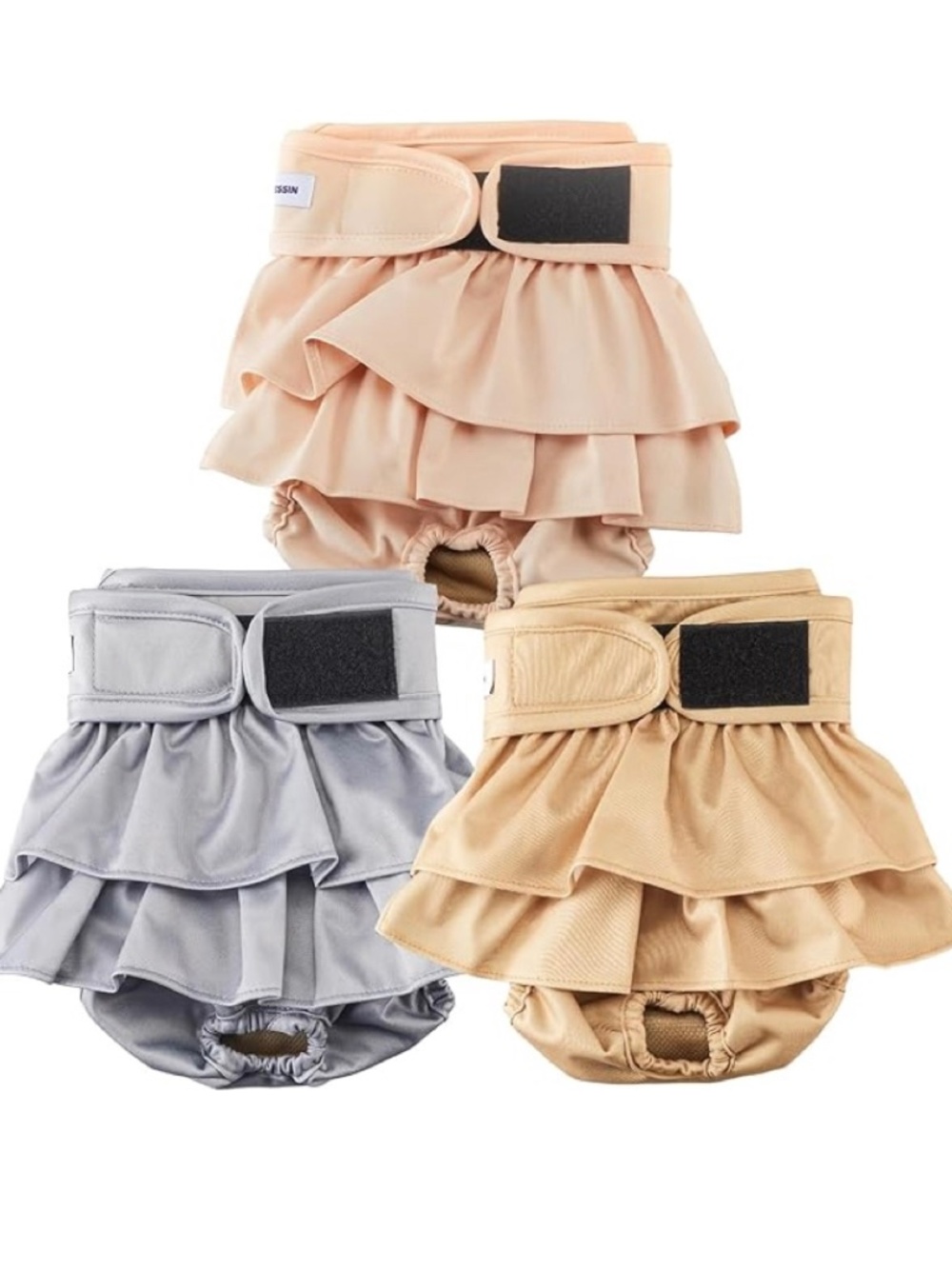 VUNCESSIN NWT *3* Reusable Female Dog Diapers (L)